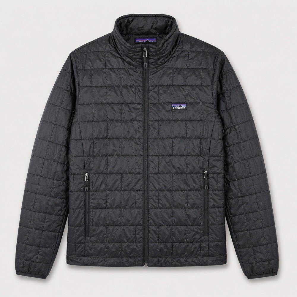 Patagonia Nano Puff Jacket Womens M Black Quilted PrimaLoft Insulated Full Zip